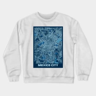 Mexico City - Mexico Peace City Map Crewneck Sweatshirt